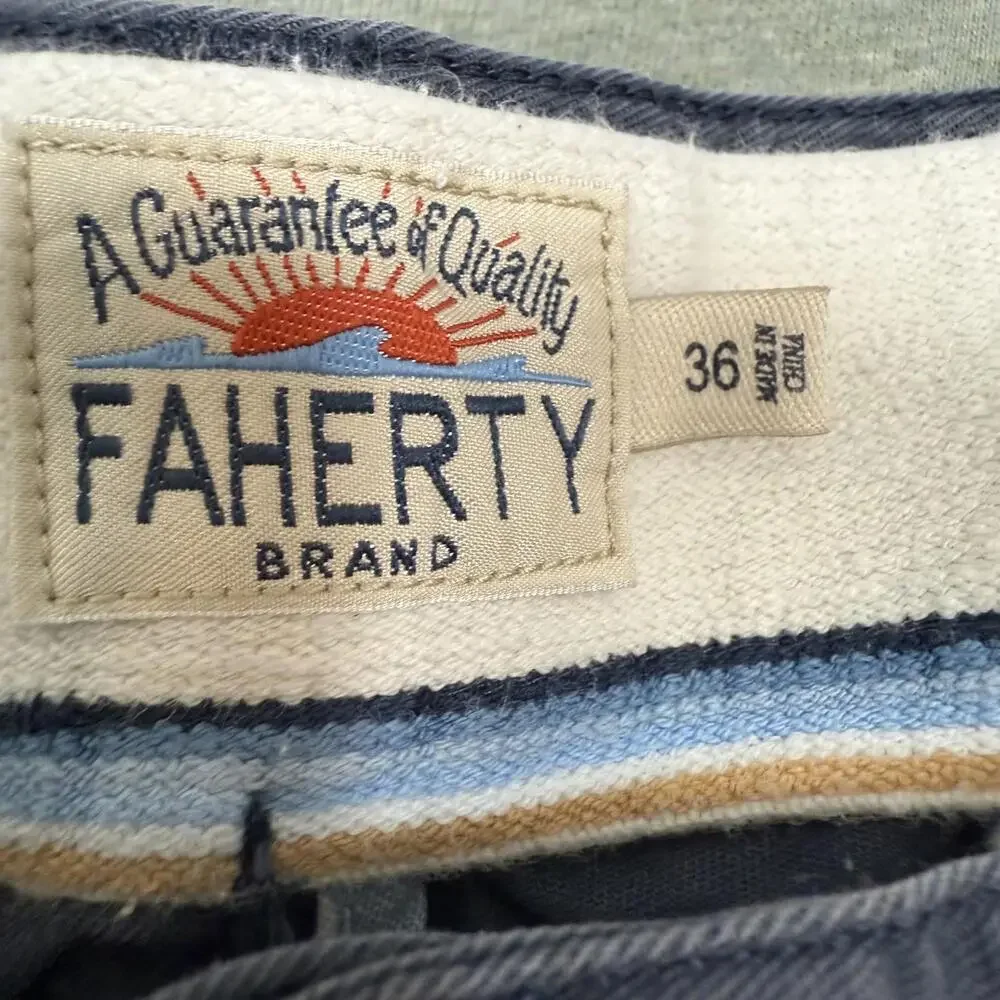 Faherty Island Life Shorts Men's 36 Blue